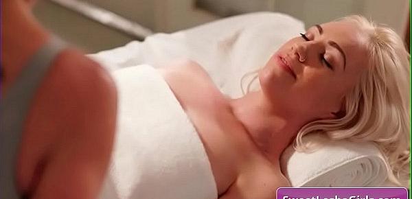  Amazing lesbian babes Brandi Love, Lyra Law enjoy sensual sex massage for intense orgasms